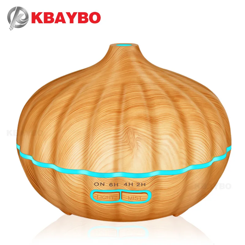 

550ml Ultrasonic Aromatherapy Diffuser Wood Grain Ultrasonic Humidifier for Office Home Bedroom Living Room