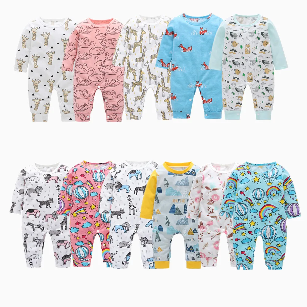 

Newborn Infant Baby Clothes Toddler Boys Girls Long Sleeve Rompers Jumpsuit Autumn Winter 100% Cotton Babies Playsuits Outfits
