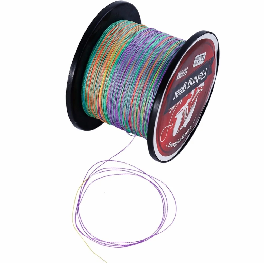 Sougayilang 500M Fishing Line 0.4-8.0 Brand High Quality 4 Strands Multifilament Braided Fishing Line Multicolor Fishing Tackle