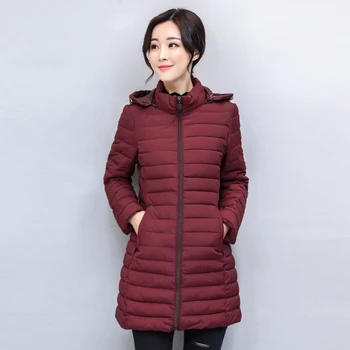 

Casual 2019 Winter Jacket Women Hooded Cotton Padded Autumn Female Coat Outwear Slim Ladies Parka Abrigos Mujer Invierno