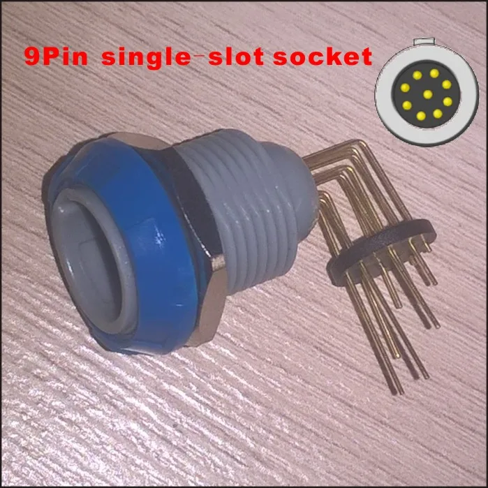 

Гнездовой разъем с одним слотом 9pin LEMO, монтажная гнездовая розетка с кривым штифтом для spo2 sensor spareparts