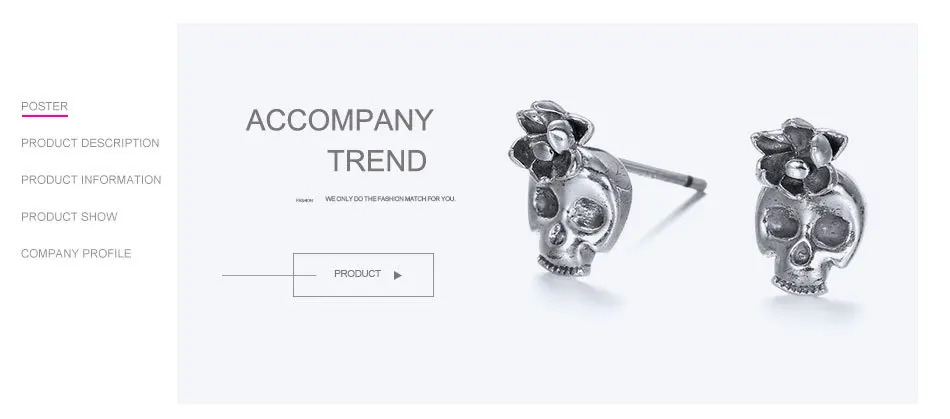T07-925-Sterling-Silver-Stud-Skull-Earrings-Say-You-Say-Me-Vintage-Antique-Silver-Party-Elegant-Prevent