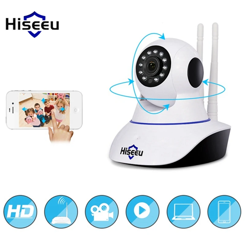 

Hiseeu FH1C 1080P 2.0MP IP Camera WiFi Night Vision CCTV Baby Monitor Home Security Surveillance Camera Motion Detection: