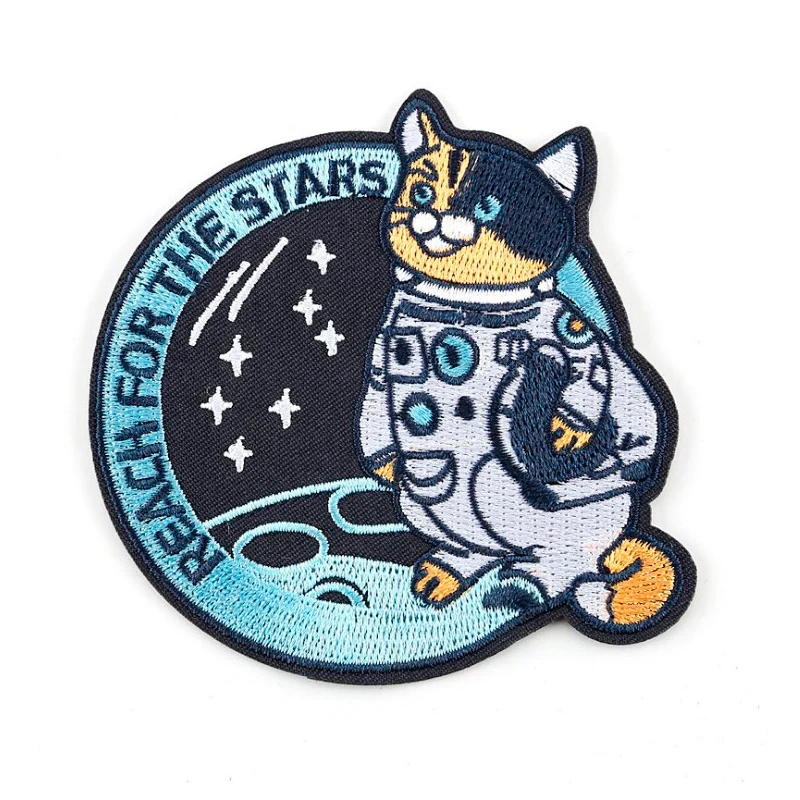 

2019 New Cool Iron Patches Space Parches Stripe Embroidered Applique for Jacket Clothes Stickers Badge DIY Apparel