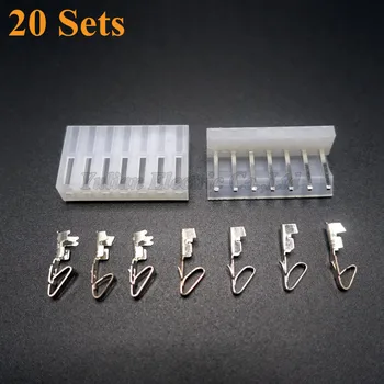 

20 sets kit CH3.96 3.96mm 7 pin Female Wire with Male Connector plug A set include socket + plug + terminals