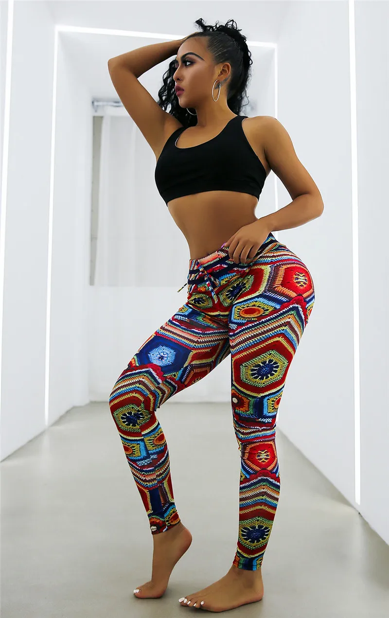 wholesale Imitation Knitwear Leggings 2019 New Fashion Womens High Waist Push Up Hips Leggings Sexy High Elastic Skinny Trousers capri leggings