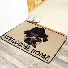 Нейлоновый коврик с рисунком собаки из мультфильма, нескользящий коврик для двери, тонкий коврик для кухни, прикроватный ковер для детей, домашний декор, напольный коврик