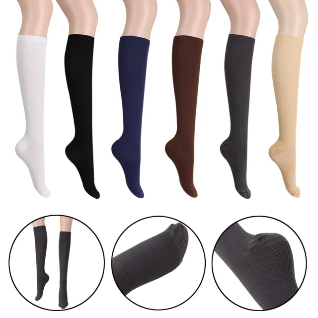 Men Women's Anti-Fatigue Knee High Socks Compression Leg Support Socks 1 Pair Hot! 1