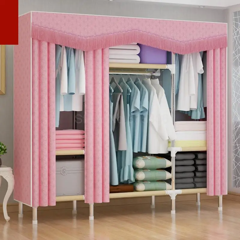 Simple Cloth Wardrobe Folding Easy To Assemble Home Detachable