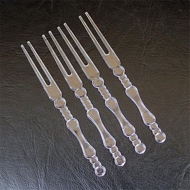 Buy 90pcs/lot Transparent Disposable Fork Plastic