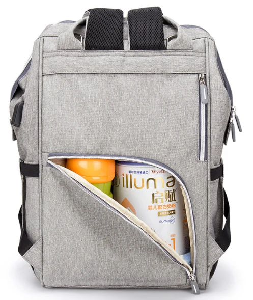 

2019 new USB interface baby diaper bag large Mummy bag backpack baby care stroller bag travel backpack