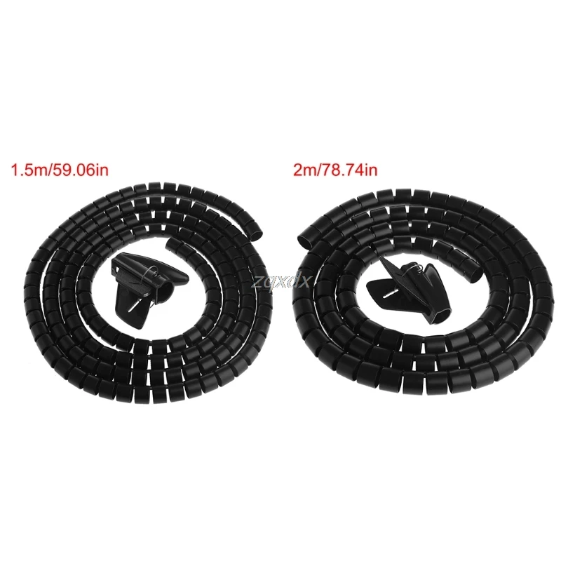 

Cable Holder Organizer 25mm Diameter Flexible Spiral Tube Cable Organizer Wire Management Cord Protector Cable Winder 1.5m/2m