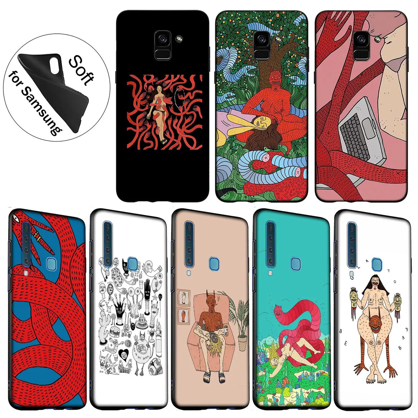 

IYICAO polly nor funny Soft Silicone Cover Case for Samsung Galaxy A6 Plus A9 A8 A7 2018 A3 A5 2016 2017 Note 9 8