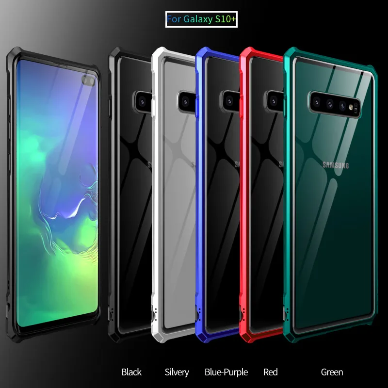 Роскошный чехол из закаленного стекла для Samsung Galaxy S10, алюминиевая металлическая рамка, защитная крышка для Samsung S10 Plus S10E, чехол|Специальные чехлы| | АлиЭкспресс