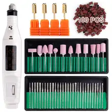 Электрическая маникюрная машина карбидные сверла для ногтей керамические фрезы для педикюра аппарат для снятия лака для ногтей алмазный резак