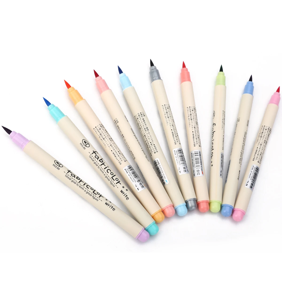 10pcs Colored Drawing Brush Pens Art Marker Pen Calligraphy Painting Pen Stationery Art School Supplies Gift 165mm