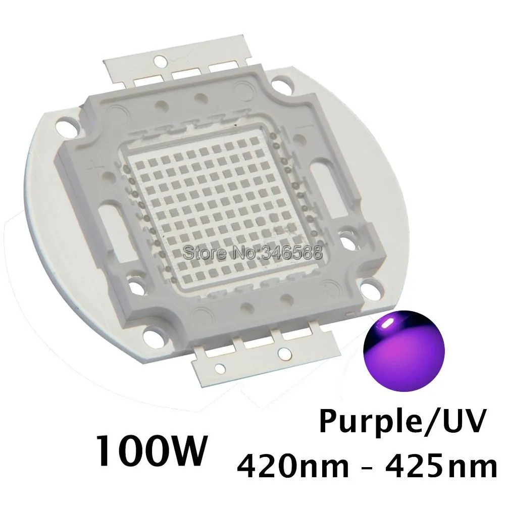 100 Вт Epileds 42mil ультрафиолетовый УФ high Мощность свет чип 365nm-370nm, 380nm-385nm, 395-405nm, 420nm-425nm DIY COB источник света