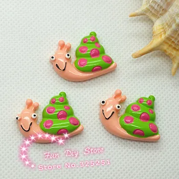 

kawaii resin snail Cabochon Flat back decoration 50pcs/lot 20*28mm