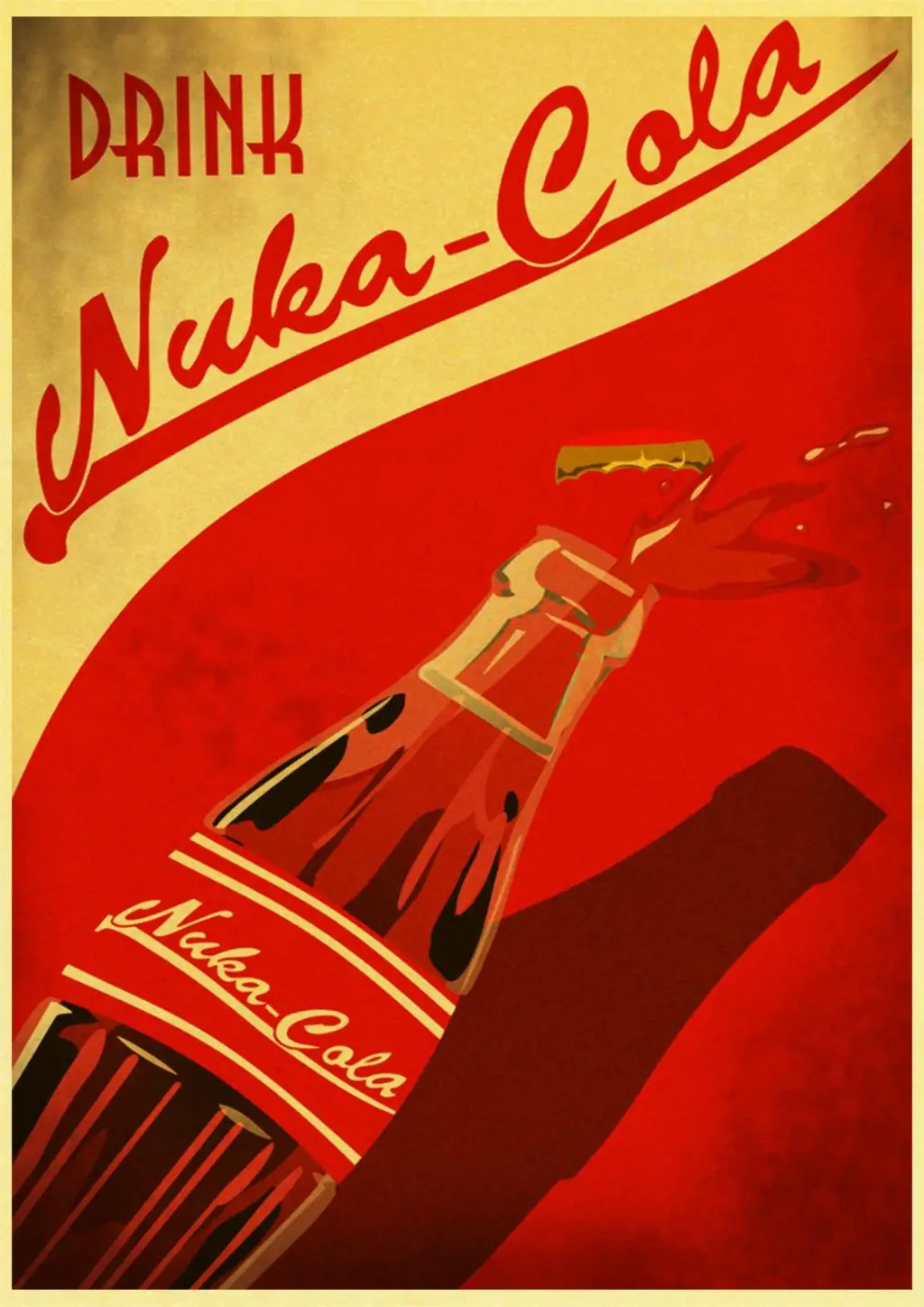 Винтажный бумажный постер Fallout 234 Nuka Cola настенная живопись украшение для дома 42x30