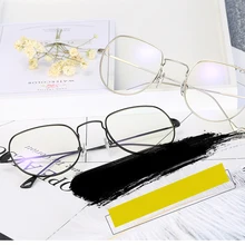 Солнцезащитные очки UV400 с металлической оправой, близорукая плоская оправа, мужские и женские очки для девочек