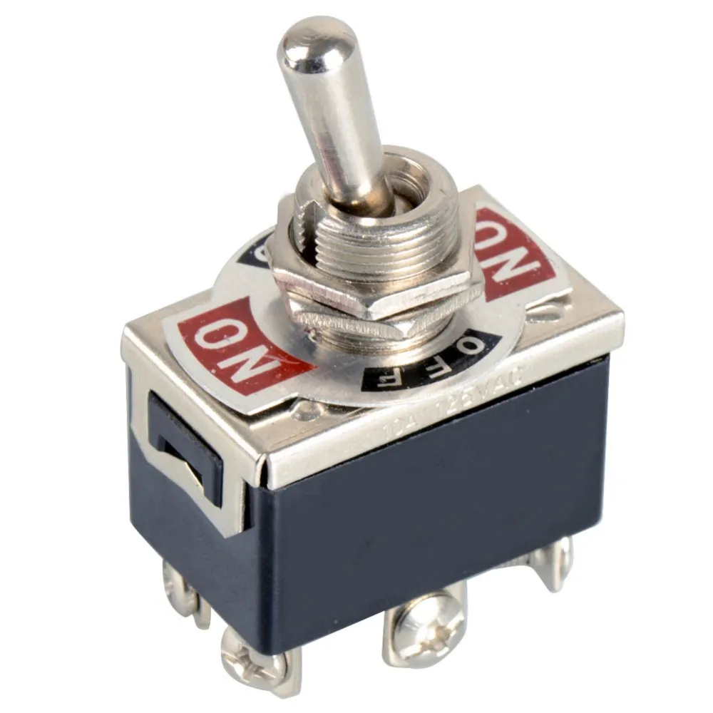 

1 Piece Black 6-Pin Toggle DPDT ON-OFF-ON Switch 15A 250V Mini Switches VE066 P40