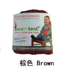 Чехол на стул сидение ремень безопасности Кормление высокий стул детское портативное сиденье для путешествий младенцев складной моющийся младенец обеденный ER772 - Цвет: coffee