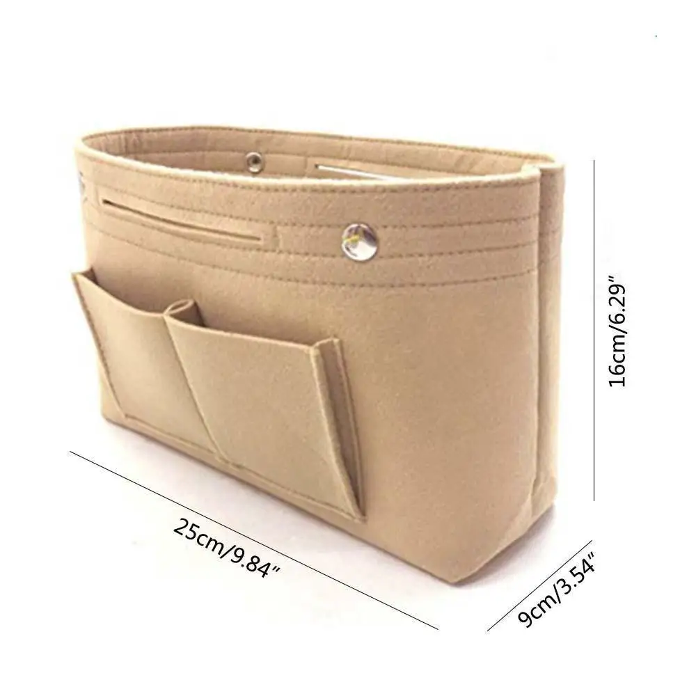 Женская Портативная сумка-кошелек из войлочной ткани, сумка-Органайзер с несколькими карманами