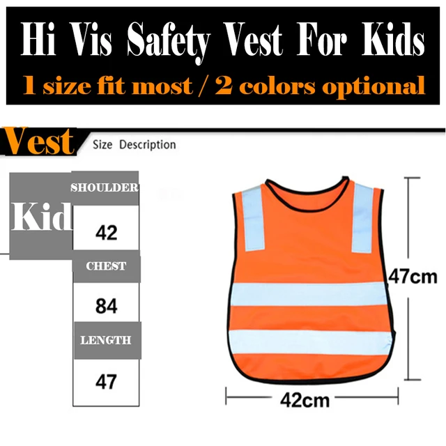 Kids Reflective Safety Vest - Carton of a 100