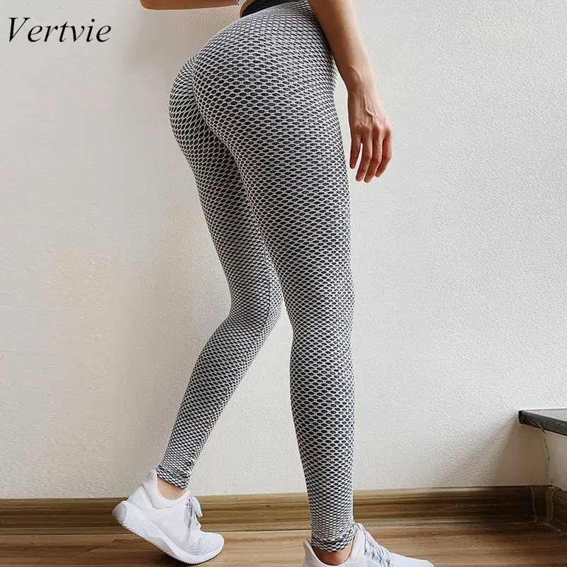 

Vertvie Women's Fitness Woven Gym Tights High Elasticity Fitness Slim Fit High Waist Yoga Tight Pants Training Running Tights