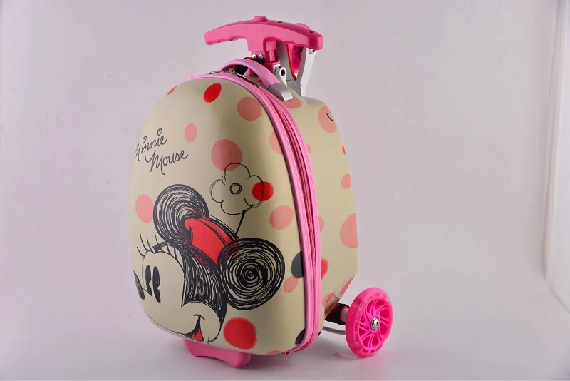 Подходит для детей мультфильм Скейтборд Универсальный ПК Сумки на колёсиках Spinner бренд чемодан подходит детей от - Цвет: NO4