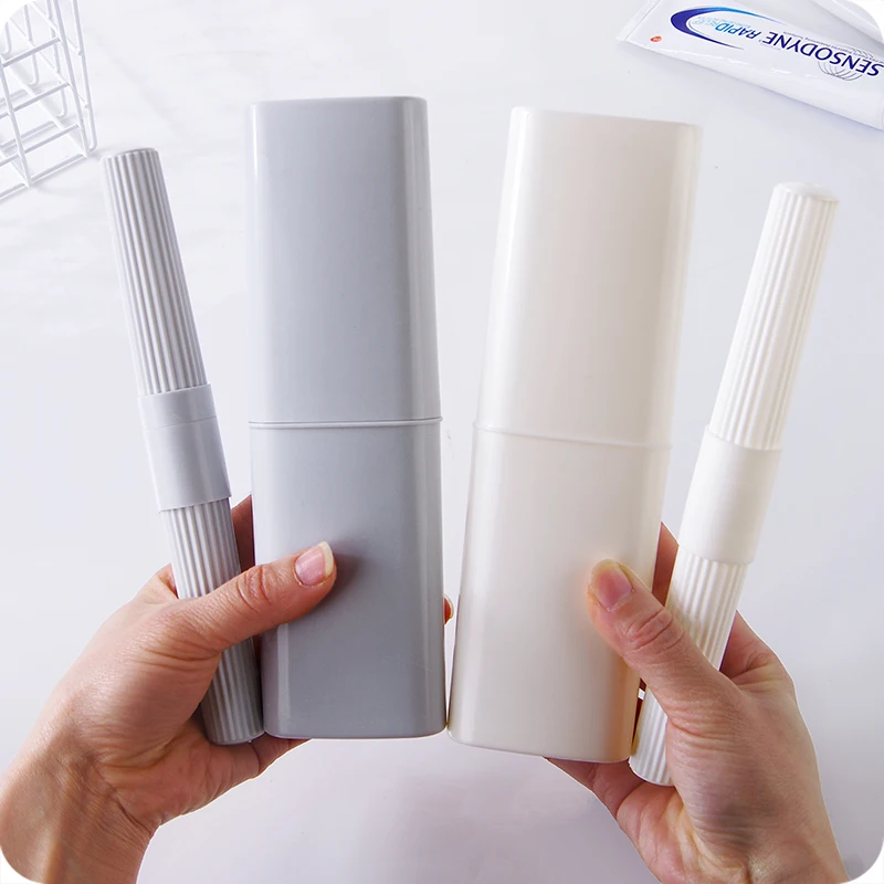 الشمال نمط تصميم الأزياء الحمام فرشاة الأسنان تخزين حالة السفر التخييم المحمولة فرشاة الأسنان حامل حالة الأسنان فرشاة تخزين