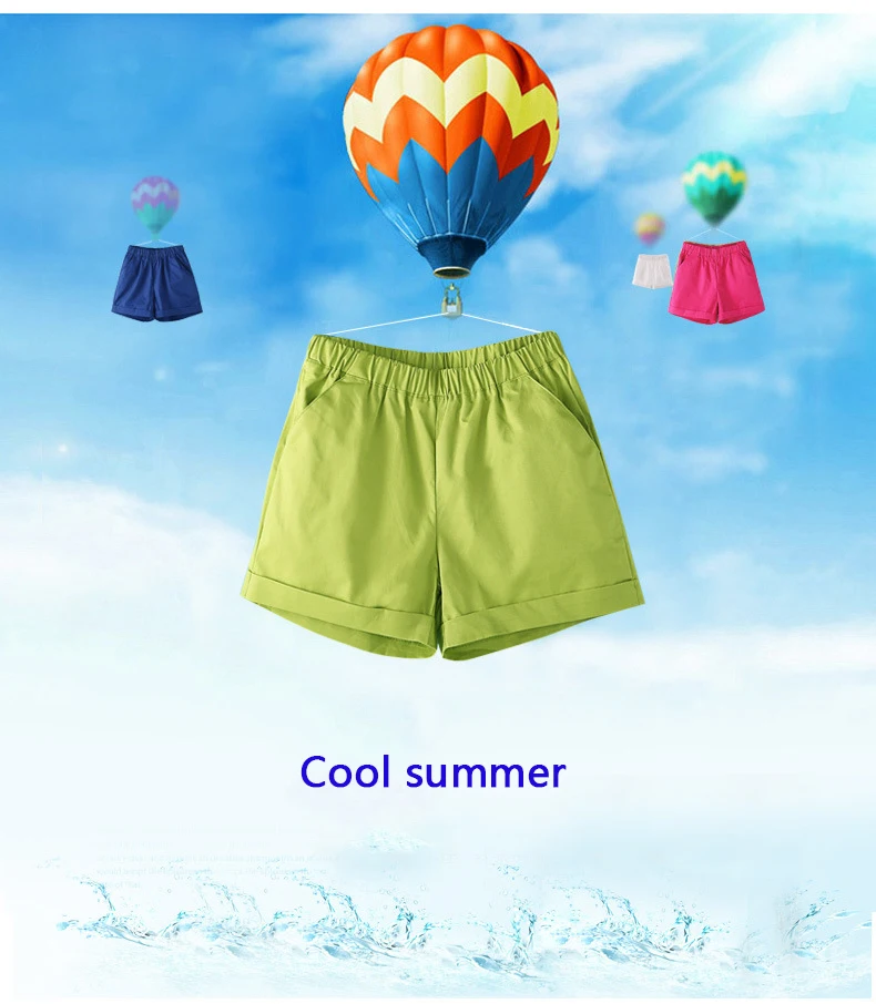 New Korean version of the shorts Ms. Summer Waist Loose Large fat MM Wide leg Large size Sports Casual Student Candy colors (1)