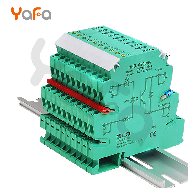 1 PC MRD-060D4 Ultra-thin LED Solid State Relay 4A Input: 5V 12V 24V DC SSR Interface Voltage Relay Module DIN Rail