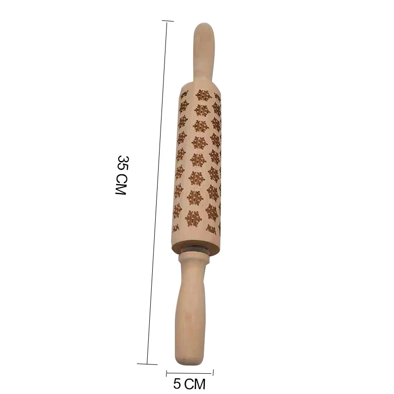 Рождество тиснение Скалка выпечки печенье лапша печенье, фондан, пирог тесто гравировкой ролик олень; Снежинка - Цвет: 35 snowflake1