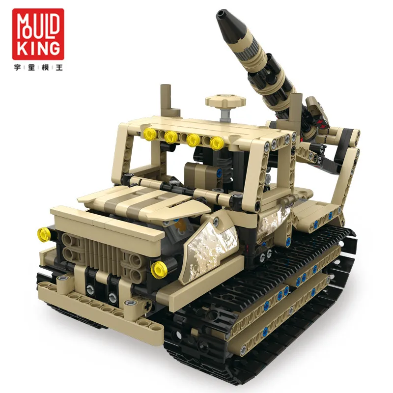 

MOULD KING 13012 RC Tracked Armed Rocket Tank Building Block Remote Control Technic Toy Brick Gift for Children