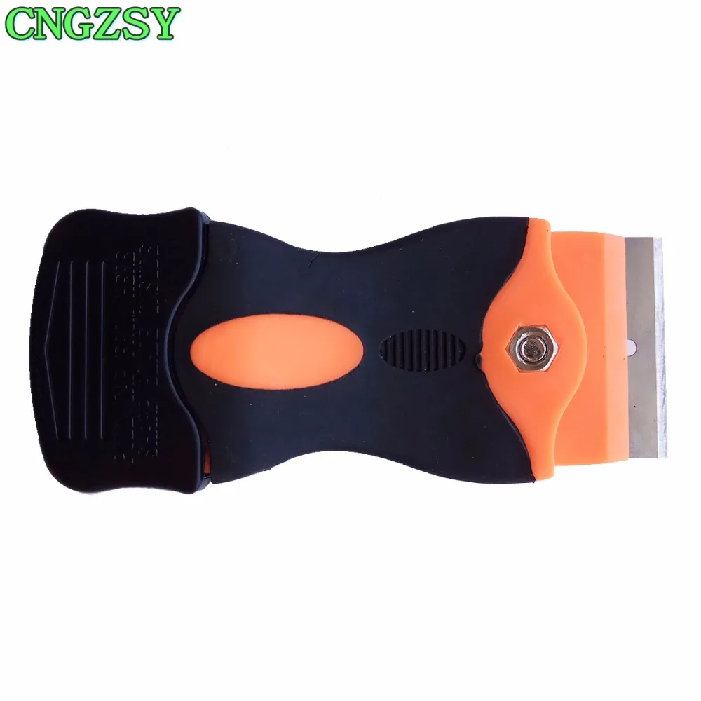 CNGZSY Auto Sticker Label Glue Scraper Carbon Steel Razor Blade Glass Window Clean Spatula Car Vinyl Wrap Film Squeegee E12+1M