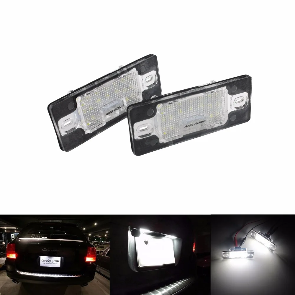 ANGRONG 2x Светодиодный светильник номерного знака для Porsche Cayenne 955 957 VW Passat B5.5 5D Touring
