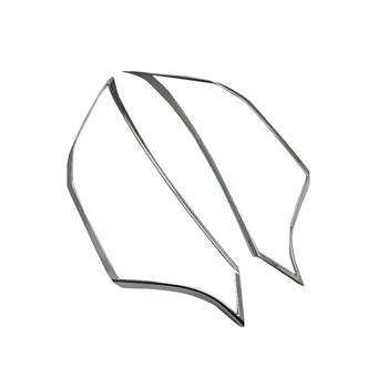 

2PCS ABS Chromed Front Headlamp Headlight Cover Trim For Toyota RAV4 2016-2017