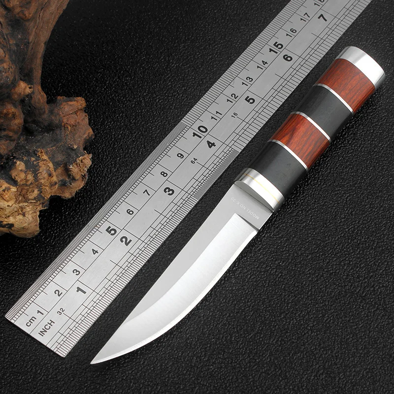 

KKWOLF Mini hunting knife camping survival pocket knives Outdoor Portable Tactics knife Beautiful handle Sharp blade EDC K30