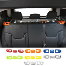 3pcs ABS Car interior trim cover for rear seat belt decoration Fit For Jeep Renegade 2015 2016 Car-Styling