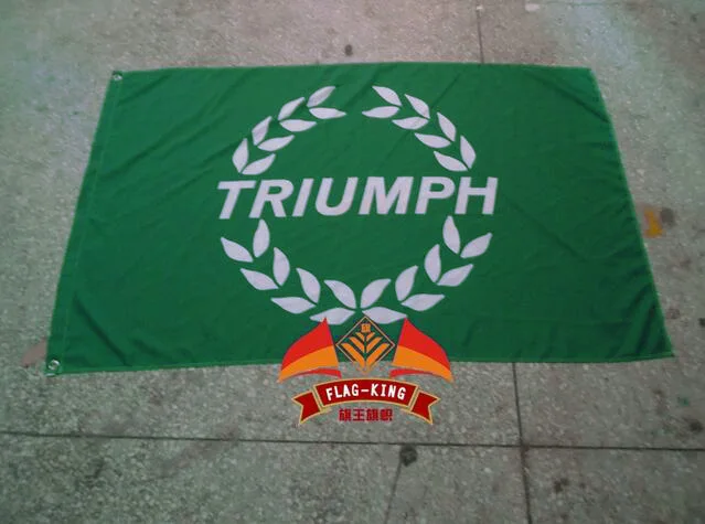 Автомобильный флаг Triumph для мотоциклов размер 90x150 см цифровая печать Кинг | Дом и