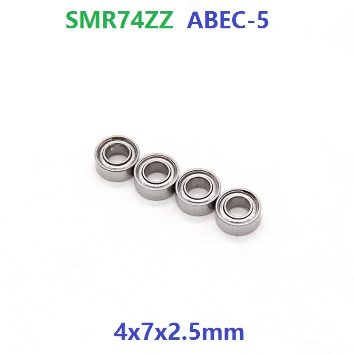 4x7x2.5mm Ball Bearings SMR74ZZ 10pcs Stainless Steel Deep Groove Bearings