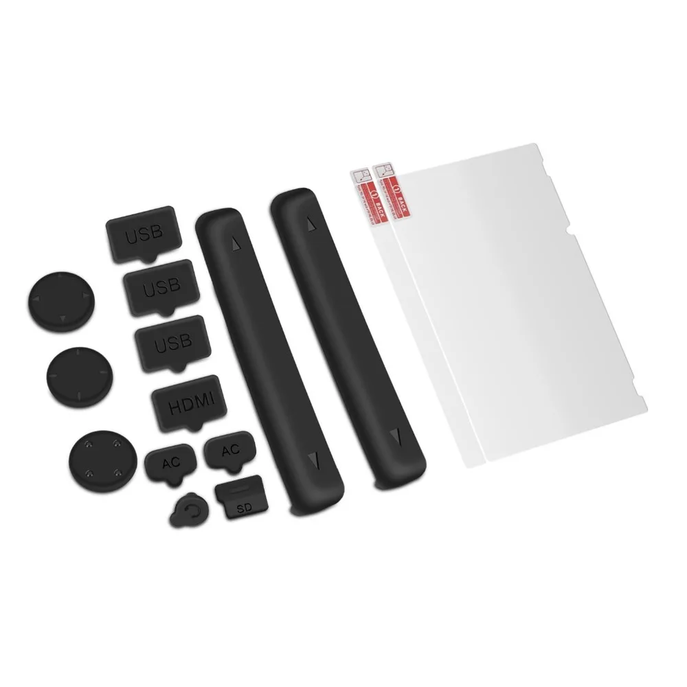 Dust Cover Dust Proof Kit Tempered Glass Screen Protector for Nintendo