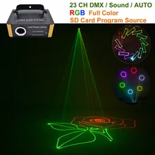 TF Card Program 500mW RGB Laser DMX Animation Projector Stage Lighting DJ Party Show Light Support