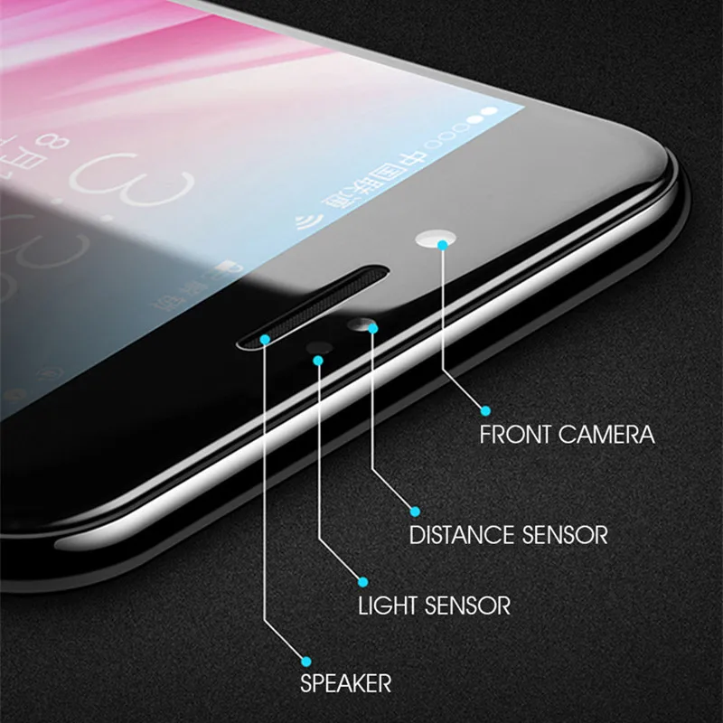 Original 10D Gebogene Kante Schutz Glas Für iPhone 11 PRO 6 6s 7 8 Plus Gehärtetem Screen Protector