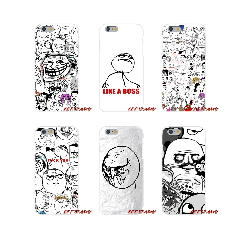 Для Samsung Galaxy S3 S4 S5 MINI S6 S7 edge S8 S9 Plus Note 2 3 4 5 8 Rage Comics Face Meme аксессуары чехлы для