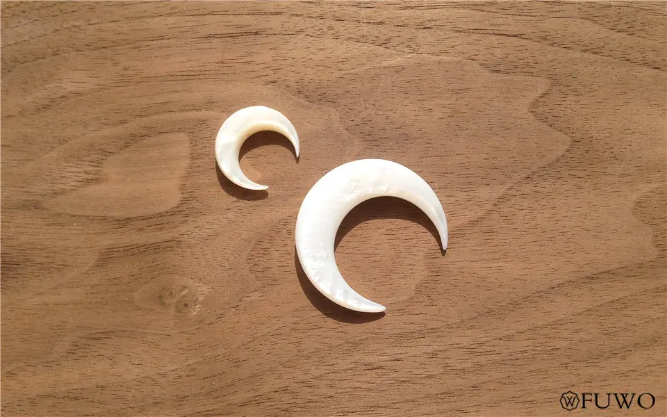 20 mm 35mm Double Horn Crescent Mother of Pearl 11