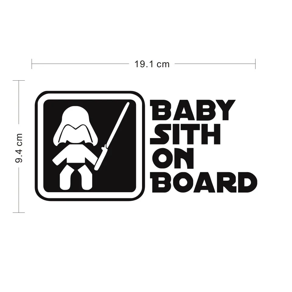 Cunymagos BABY SITH ON BOARD Star War Car Styling Decal Creative Vinyl Car Sticker Fashion Car Styling Decal Stickers 19.19 (2)