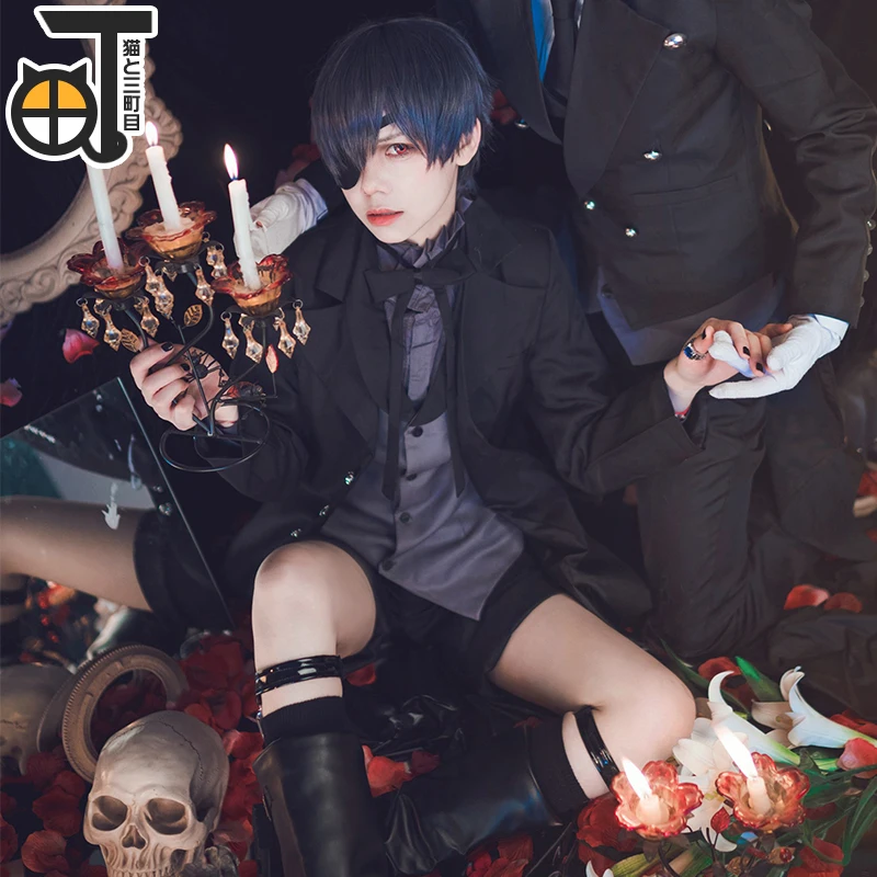 Anime Black Butler Ciel Phantomhive Demon Cosplay Cotume