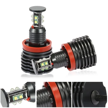 

2PCS Angel Eyes Car Headlight H8 80W Spot Driving Lights for bmw E60 E61 E71 E70 LCI E90 E91 X5 X6 Z4 E92 X1 Car Headlamps Kits